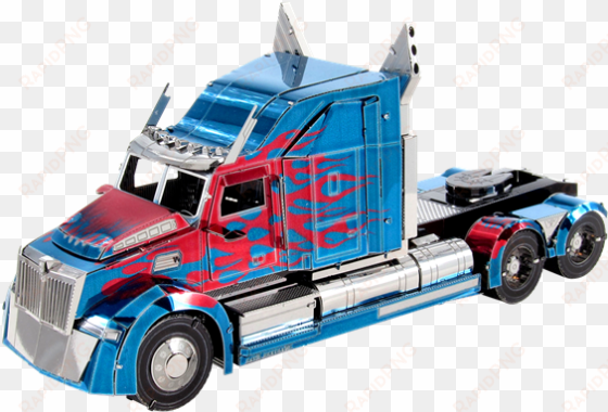 optimus prime western star 5700 truck - metal earth optimus prime truck