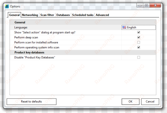 options dialog of recover keys - cdburnerxp audio