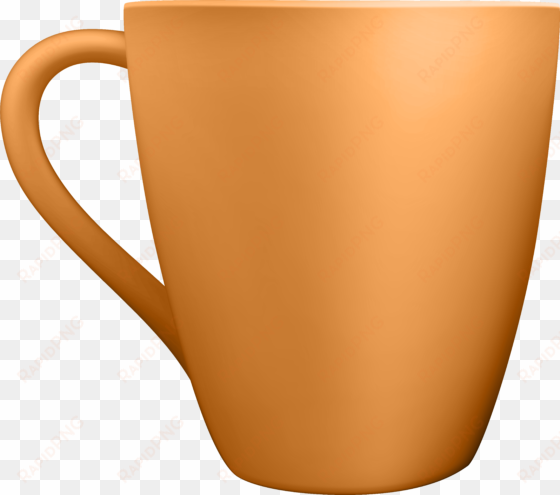 orange ceramic mug clip art