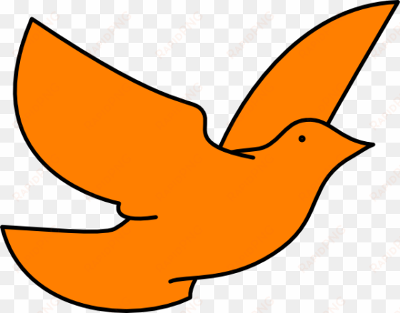 orange dove clip art at clker - orange dove png