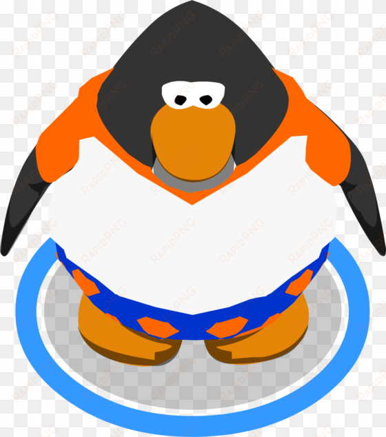 orange hawaiian outfit in-game - club penguin rewritten unreleased