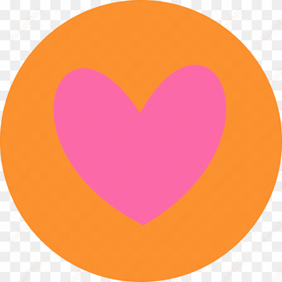 Orange Heart Clipart Free Download Best Orange Heart - Orange And Pink Heart transparent png image