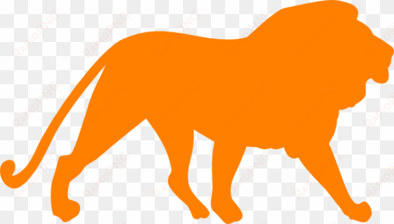orange lion clip art at clker - elephant that gave birth to a lion