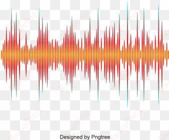 Orange Music Sound Wave Design, Sound Wave Design, - Ondas Sonoras Vetor Png transparent png image