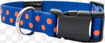 orange polka dots adjustable dog collar - belt