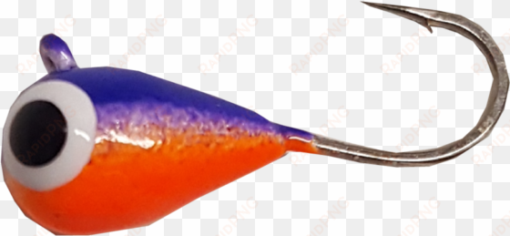 orange purple uv glow tungsten jig - purple