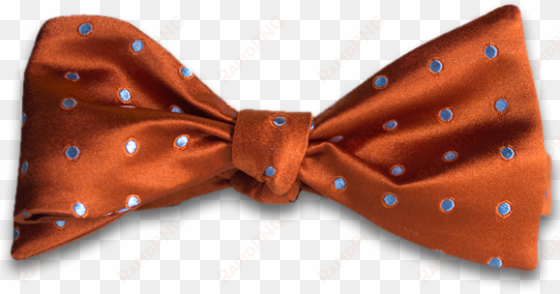 orange satin silk self tie bow tie with light silver - satin silk tie