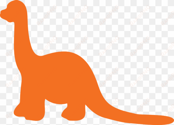 orange silhouette of a dinosaur - dinosaur orange png