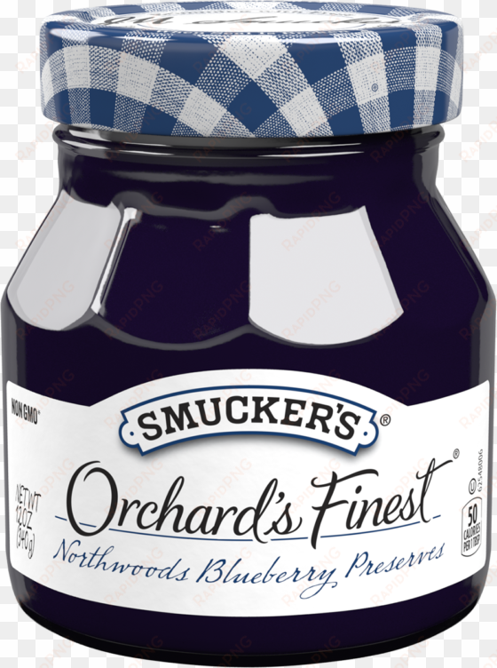 orchard's finest® northwoods blueberry preserves - smucker's orchard's finest preserves, michigan red