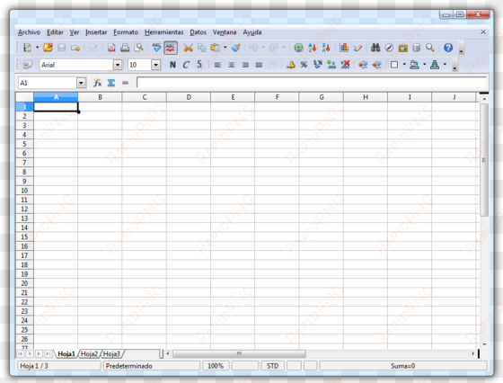 org calc vista es - open office