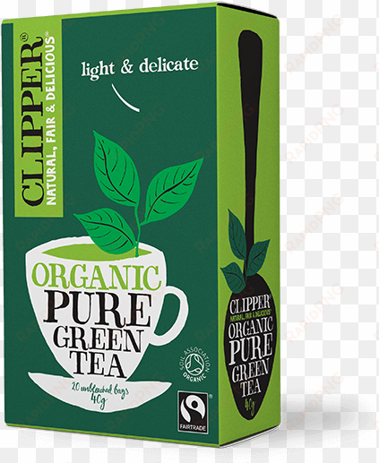 organic fairtrade pure green tea 20 bags - clipper organic pure green tea 20 bags