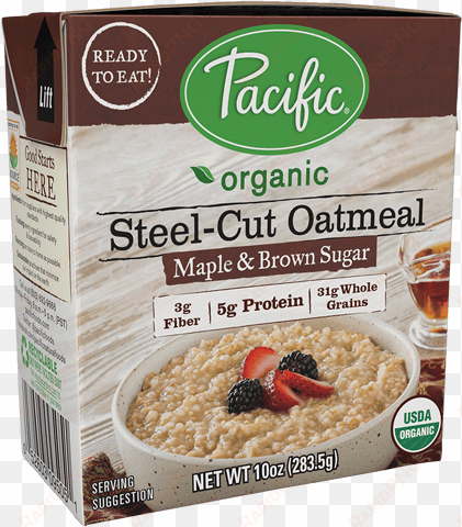 organic steel-cut oatmeal - maple & brown sugar