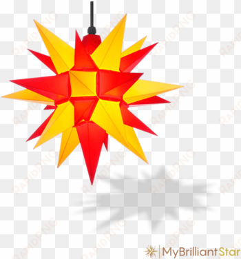 Original Herrnhut Plastic Star, Yellow / Red, ~ 40 - Herrnhuter Moravian Star A4 White/red Plastic (40cm/16 transparent png image