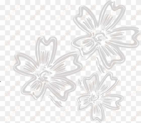 original png clip art file silver flowers svg images