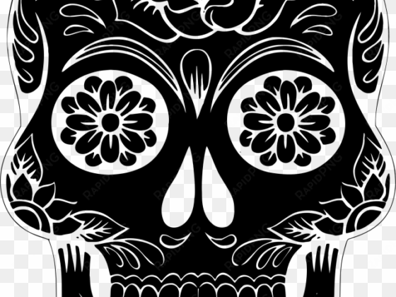 original - sugar skull black and white