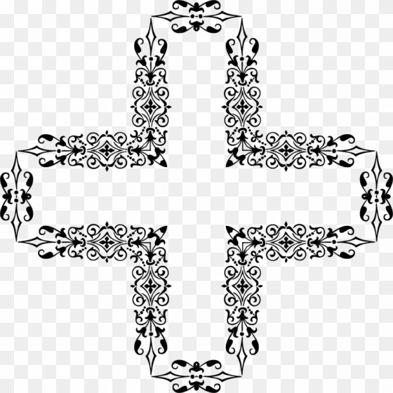 ornamental divider cross 4 gnb3il clipart - benedictine university lisle logo