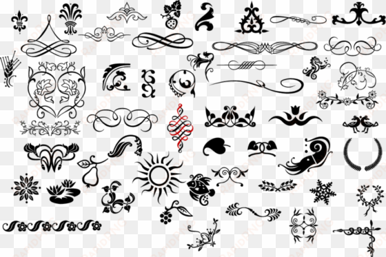 ornaments and flourishes free download - western vector png