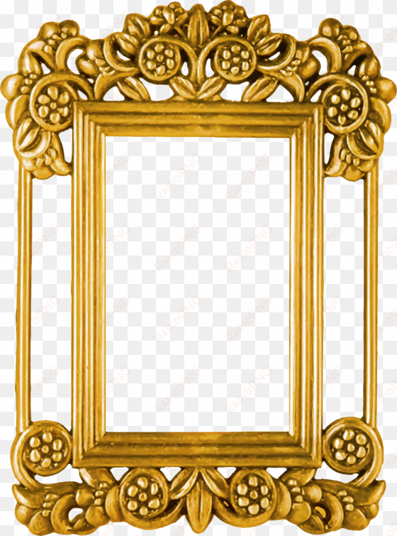 ornate gold frame png vector black and white stock - ornate gold frame png