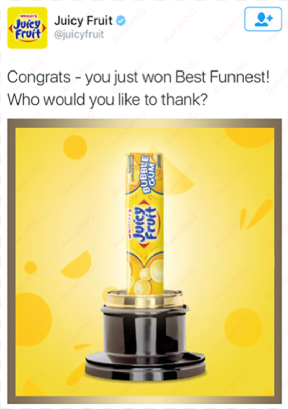 oscars is clearly a huge opportunity for brands that - juicy fruit original bubble gum