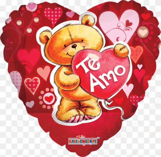 oso con adornos te amo jumbo - 18" be my valentine bear balloon - mylar balloons foil