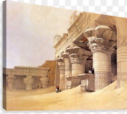 outer court of the temple at edfou canvas print - discovery of egypt [book]