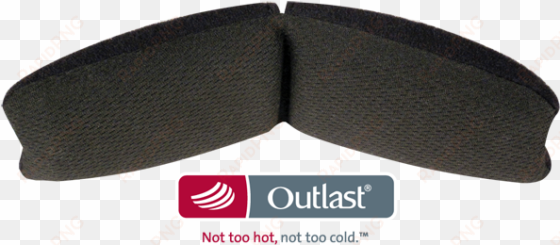 outlast head pad close up with logo - outlast technologies outlast not too hot not too cold
