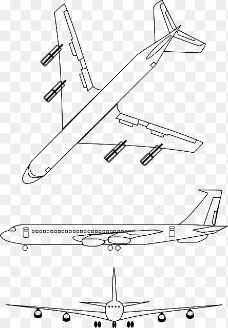 outline, cartoon, airplane, transportation, plane, - airplane drawing