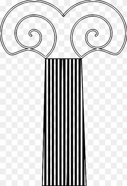 outline, column, decorative, architecture, pillars - clip art