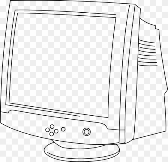 outline computer monitor svg clip arts 600 x 576 px