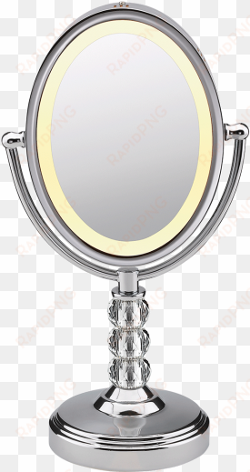 oval crystal ball accent mirror - conair be71ct makeup mirror - polished chrome