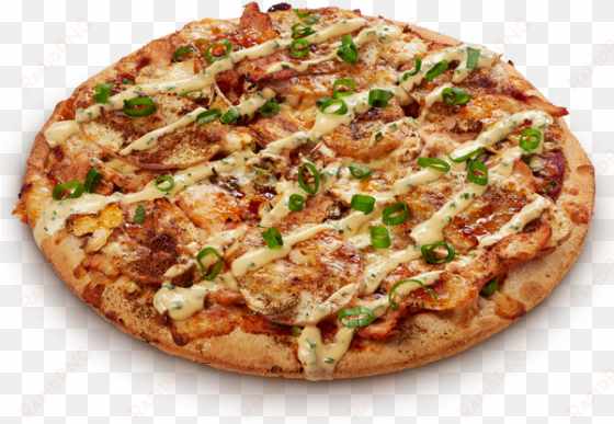 oven-roasted cajun chicken slices, fresh mushrooms, - reef and beef pizza