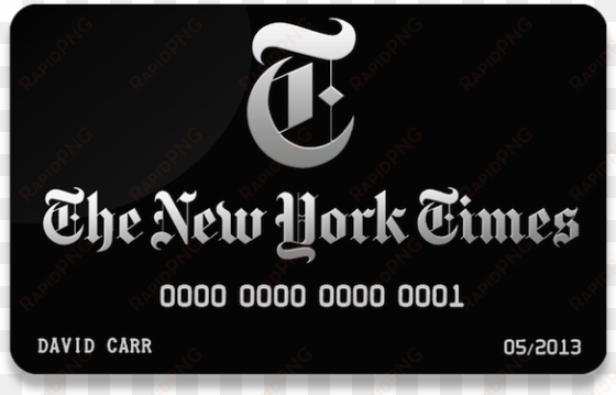 over three years ago, i wrote a blog post about what - new york times card