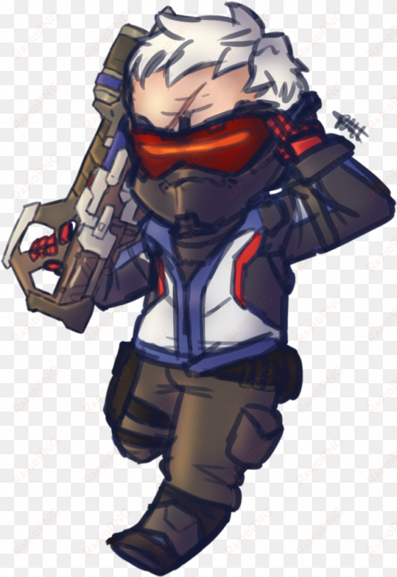 overwatch bucky chibi soldier drawing - draw a overwatch soldier 76