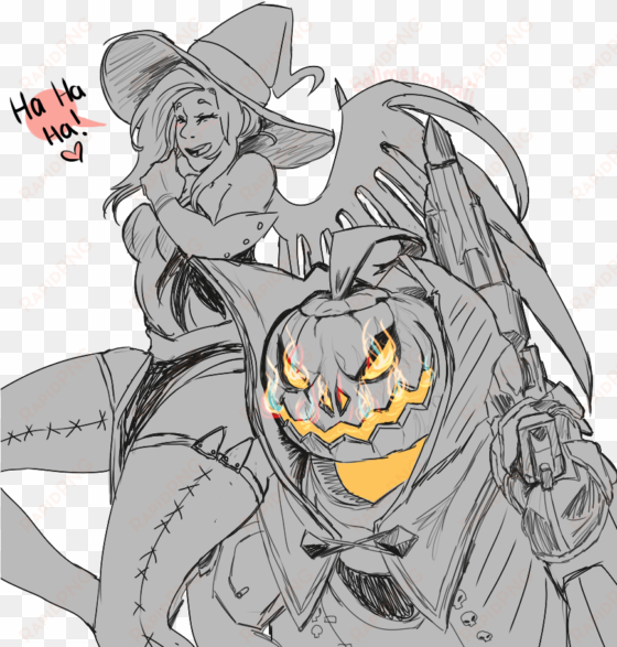 overwatch - http - reaper x mercy halloween