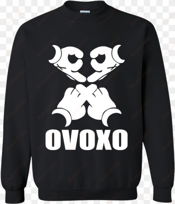 ovo ovoxo gildan crewneck pullover sweatshirt oz haha - t shirt mickey mouse hands