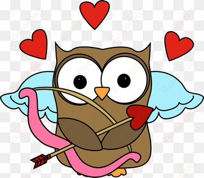 Owl Cupid Clip Art Valentine S Day - Owl Valentines Day Clipart transparent png image