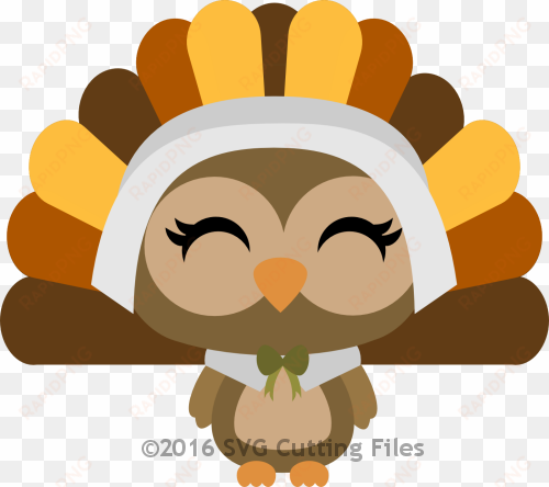 owl pilgrim turkey girl - owl turkey