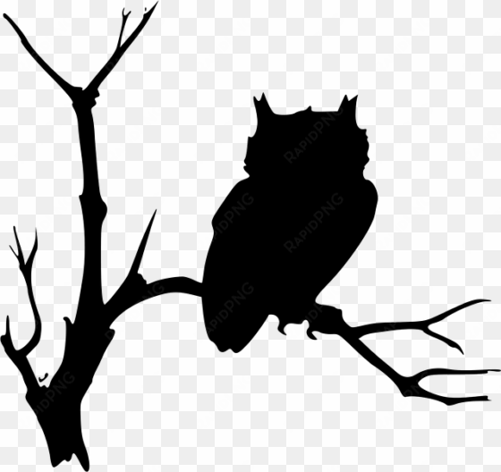 owl shilloutte on limb hogwarts clipart black and white - making of mona [book]