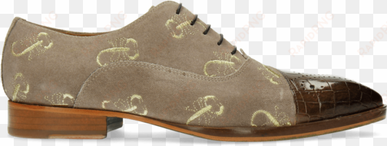 oxford shoes ricky 9 crock suede smoke gold - suede