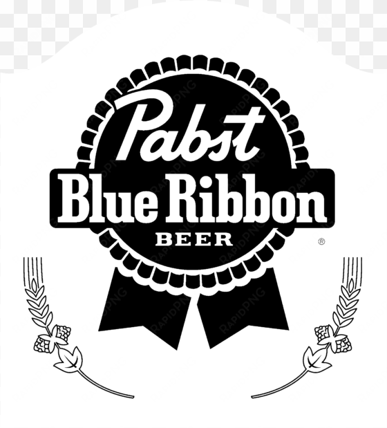 pabst blue ribbon logo black and white - pabst blue ribbon beer logo