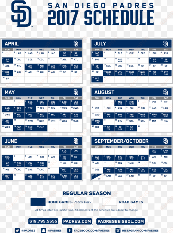 padres release 2017 schedule - padres home schedule 2017