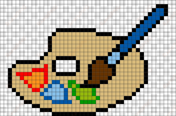 paint brush cross stitch