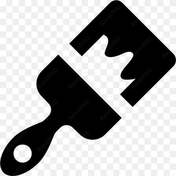 paint brush icon png picture black and white stock - paint brush icon