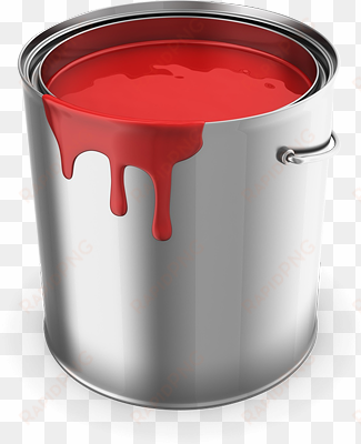 paint bucket png - bucket of red paint