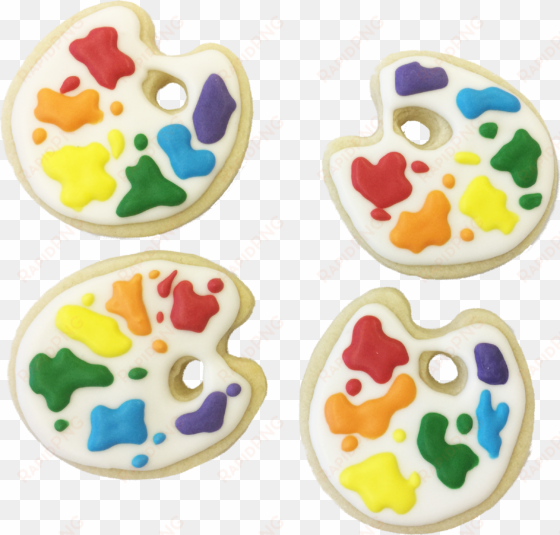 paint palette cookies - palette