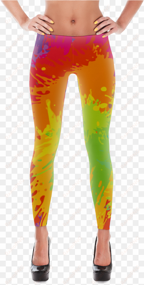 paint splatter fun leggings - patterned leggings