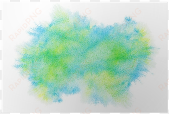 Painted Green Watercolor Stain, Design Element Poster - Painting transparent png image