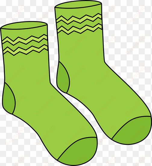 pair of socks printable magnets or scrap - green socks clipart