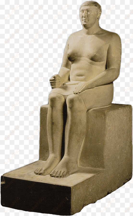 pair statue of queen ankh nes meryre ii and her son - statue of hemiunu