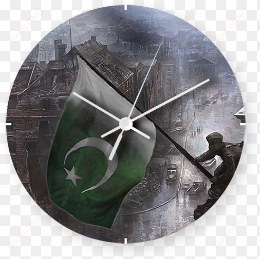 pakistan flag printed clock - pakistan army wallpapers hd